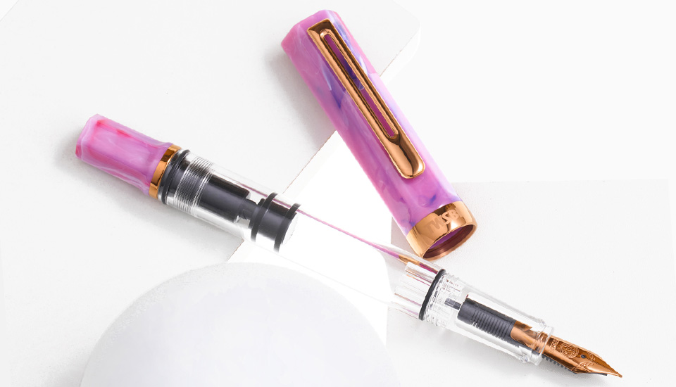 Plnicí pero TWSBI ECO Fluorite Purple with Bronze foto text